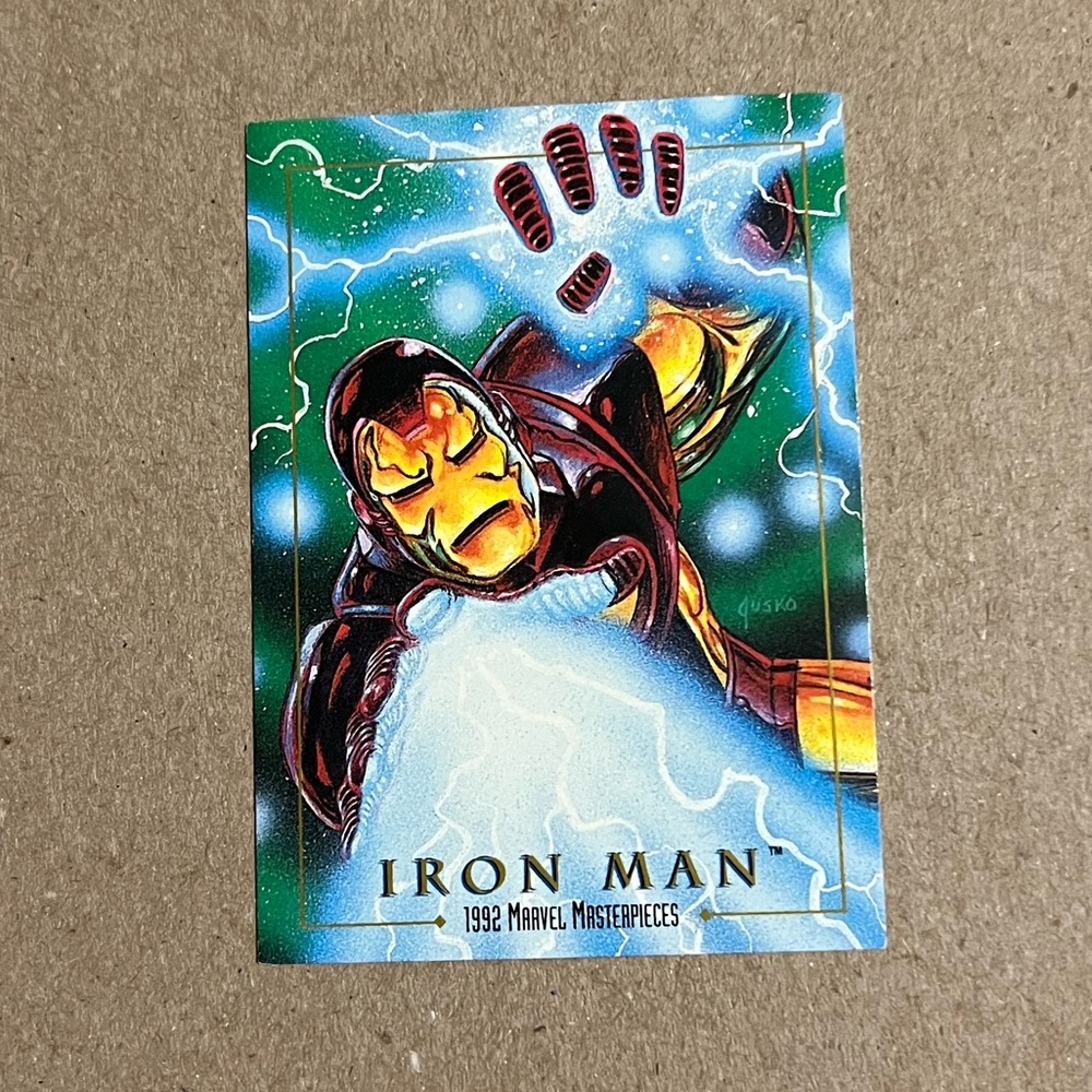 1992 SkyBox Marvel Masterpieces Iron Man #38 Trading Card